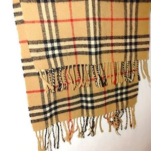 Vintage Burberry Burberrys Nova Check Wool Scarf